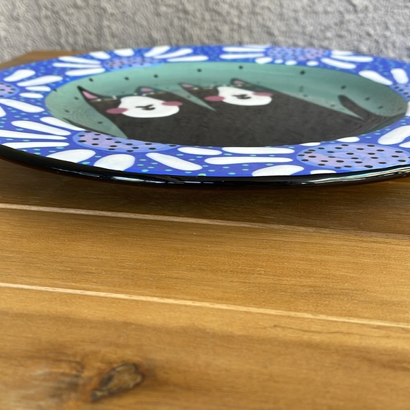 *HOST PICK* 2005 Sharon Bloom Designs 10.5” hand-painted/glazed plate,black cats - Picture 6 of 7